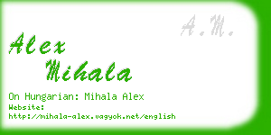 alex mihala business card